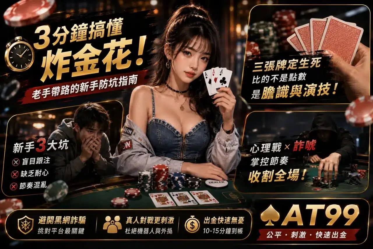 炸金花新手入門教學圖，整理常見陷阱與心理戰技巧